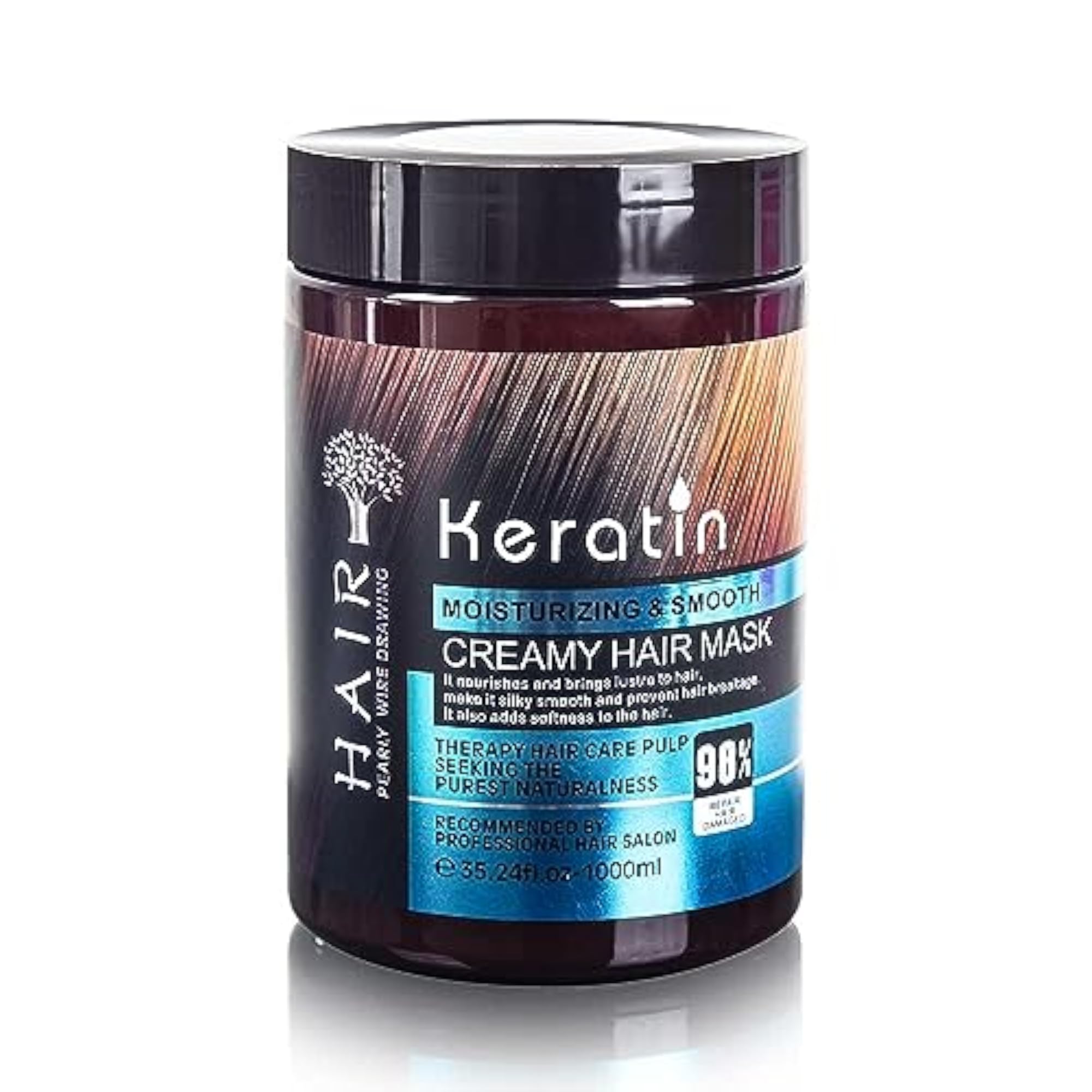 Keratin Moisturizing Hair Mask for Dry Damaged Hair, 1000 ml